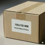 100X150 mm Barkod Termal Etiket 500 Net Sarım 25 Rulo 1 Koli (Toplam 12500 Sarım)