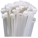 100x2,5 Beyaz Kablo Bağı Cırt Plastik Kelepçe 50 Adet
