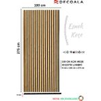 100X275 cm Akustik Duvar Paneli - Açık Meşe