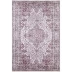 100x300 cm Braganca Mor Madalyon Yün El Dokuma Modern Geometrik Etnik Eskitme Desenli Boho Oturma Odası Salon Yolluk Koridor Mutfak Halısı