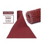 100X350cm Bordo Kıvırcık Paspas-Halı Kaymaz Yolluk Lidya 14Mm