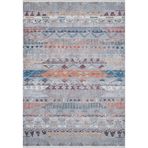 100x400 cm Oaxaca Bej Modern Yün El Dokuma Modern Geometrik Etnik Eskitme Desenli Boho Oturma Odası Salon Yolluk Koridor Mutfak Halısı
