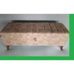 100X40X45 Cayz Yatak Ucu Puf S.kahve