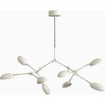 101 Copenhagen Drop Chandelier Mini Pirinç Kaplama Dekoratif Tasarım Avize - Beyaz