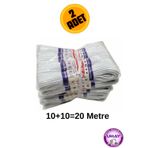 10+10=20 m Beyaz Yuvarlak Don Lastiği Esnek Bel Paça Etek Elbise Lastiği