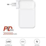 1027 20000 Mah Type-C Lightning 22,5 W Hızlı Şarj Dijital Göstergeli Powerbank - Beyaz