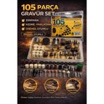 105 Parça Gravür Seti Çok Amaçlı Hobi Tamir Mini El Motoru Aksesuar Seti GRV