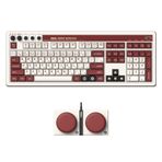 108 Tuşlu ve Entegre Numaralı 8BitDo Retro 108 Mekanik Klavye, Bluetooth/2.4G/USB-C Windows ve Android için Sıcak Değiştirilebilir Kablosuz Oyun Klavyesi - Fami Edition - QWERTY İngilizce Klavye