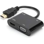 1080P 2İn1 Hd'den Vga'ya Hdmi To Vga Hd Donusturucu Bilgisayar Projeksiyonu - Hd Urunleri Icin Tv Adaptorune Vga Urunlerini Baglama Zr724