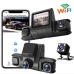 1080P HD 4 Kameralı WiFi Telefon Kontrolü - 2 İnç Ekran Gece Görüşlü Geniş Açı G- Sensörü