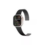10Line Aksesuar Apple Watch 7 41Mm Zore Krd-111 Çizgili Desenli Silikon Kordon-Siyah