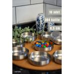 10'lu 304 Kalite Paslanmaz Çelik 8,5 cm | Mini Çerezlik | Sosluk | Lokumluk | Sunum Kase Seti - 10 Adet