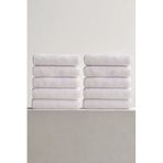 10'Lu Beyaz Banyo Havlusu - 70X140cm, 490Gr, %100Pamuk, Spa Ve Otel Havlusu, Günlük Kullanıma Uygun