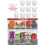 10'lu Buzdolabı Kapak Içi Düzenleyici ve Banyo Organizer Seti - Altın - Gri - Seçenek 1