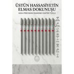 10'lu Elmas Freze Ucu Seti - Protez Tırnak Kalıcı Oje Manikür ve Hobi Tesbih 882/031R 723099