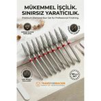 10'Lu Hassas Elmas Freze Ucu - Kuru Manikür, Tırnak, Hobi, Gravür Seti 266/ 040R 723101
