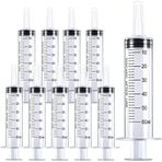 10'lu paket 60 ml şırınga, dudak parlatıcısı için büyük plastik şırıngalar, kateter ucu şırıngası, tek tek mühürlü, ölçüm ve uç kapaklı, dağıtım, sulama, doldurma, besleme, yağ tutkalı aplikatörü için