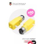 10'Lu Paket Sarı Redüktörlü Motor Robot Arabalar İçin - Okul Ve Sınıflar İçin Meb Uyumlu