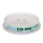 10'lu Paket Smartbuy CD-RW 1-12X 700 MB/80 Dakika Yüksek Hızlı Markalı Logo Yeniden Yazılabilir Boş Veri Ortam Diski