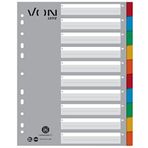 10'lu set A4 çok geniş, %100 geri dönüşüm kartonu, boş sekme kartları, 11 delikli evrensel dosya ve halkalı kitaplar için, okul, üniversite ve ev için, Leitz'den 10 adet, 1299000