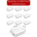 10'lu Set Erkek Ayakkabı Saklama Kutusu Set