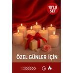 10’lu Set Şeffaf Plastik Mumluk – Dekoratif, Dayanıklı ve Özel Günler Için Şık Işık Çözümü
