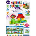 10'Lu Sihirli Düğmeler Oyunu - Oyuncak Sihir Düğmeler - Renkleri Yerine Yerleştirme Oyunu Resim Oyunu