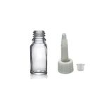 10ML Şeffaf Cam Şişe Getamisin Kapak, 24 Adet, Plastik Üstten Damlalıklı Şişe, Damlatmalı Şişe, Damlatıcı Şişe