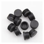 10mm yuvarlak çelik boru plastik delik fiş uç kapakları 20 adet mobilya sandalye bacak kapakları Metal boru koruma alaşım merdiven kayma kapakları