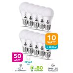 10W Tasarruflu Beyaz Işık Led Ampul 50 Adet