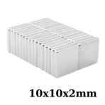10X10x2mm Neodyum Güçlü Mıknatıs - Neodim Magnet