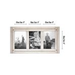 10X15 cm Üçlü Fotoğraf Çerçevesi, Cilalı Kristal Berraklığında Cam, Hampton Koleksiyonu, Titrek Kavak Beyazı Ahşap Kolaj Fotoğraf Çerçevesi Masaüstü ve Duvar Sergilemesi Için - -- - Option-1