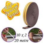 10x2 20 Metre Kapı Pencere Bandı Kahverengi Fitili Yapışkanlı Soğuk Izolasyon Bant