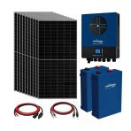 10X600w Topcon Güneş Paneli 11Kva İnverter 2X51.2v 100Ah Lityum Bataryalı Hazır Solar Enerji Paketi