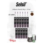 11 Adet Kahverengi Selsil Silikonize Mastik 500 Gr. Ve Rosie