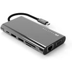 11-In-1 Usb-C Hub Çoklayıcı | Hdmi, Vga, Ethernet 100W Pd | Macbook Usb-C Laptoplar Için Profesyonel Hub Gri