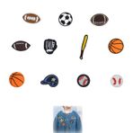 11 parça demir yama seti, spor, futbol, demir yama, spor koleksiyonu, kot, pantolon, ceket, tişört, çanta (çocuk, yetişkin) için işlemeli kumaş yama seti