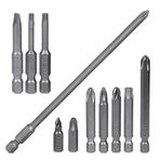 11 PARÇA Klytek Bits Uç Seti Vidalama Uçları Düz Yıldız Torx 50 mm