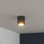 11 x 10 Cm, Metal Kasa 7 Watt Günışığı GU10 Duy Sıva Üstü Tavan Armatürü Dekoratif Metal Tavan Aplik - Siyah