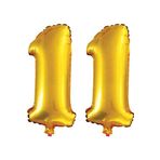 11 Yaş Sayı Folyo Balon Gold 40 İnç 100 cm