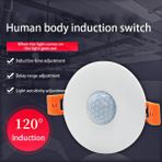 110-220V Insan Vücudu Kızılötesi Sensör Anahtarı Gömülü Gizli Merdiven Pır Sensörü Hareket Algılama Tavan Kurulumu [moda ve Trendler] (Yurt Dışından) - Siyah