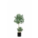 110 cm ficus yapay ağaç bambu 2 gövdeli siyah metal saksı svm.1373