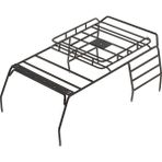 1/10 SCX10 313MM Dingil Mesafesi Simülasyon Tırmanma Araba Wrangler Kabuk Rulo Kafes Çatı Rafları Metal Bagaj Rafı (Yurt Dışından) - Renkli