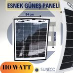 110 Watt Yarı Esnek Güneş Paneli Half Cut Monokristal Solar Güneş