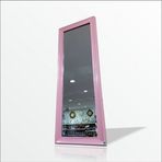 110cm Boy Pudra Pembe Çerçeveli Salon Antre Banyo Duvar Aynası