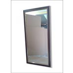 110X55cm Ahşap Çerçeveli Yaldızlı Kahverengi Cam Boy Aynası