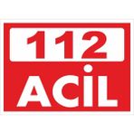 112 Acil Pvc Plakalı Uyarı Levhası Dekota Dijital Uv Baskı 35X25