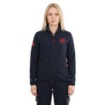 112 Acil Sağlık Hırka Tam Fermuarlı Üç İplik Şardonlu Dik Yaka Lacivert Unisex, Lacivert, L