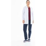 112 Giyim Hakim Yaka Orta Boy Kadın Doktor Önlüğü Alpaka Kumaş Beyaz (BKO002) - 3XL