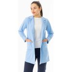 112 Giyim Spor Yaka Uzun Kol Kadın Personel Önlüğü Alpaka Kumaş Pembe (RNK111) - Açık Mavi - 2XL
